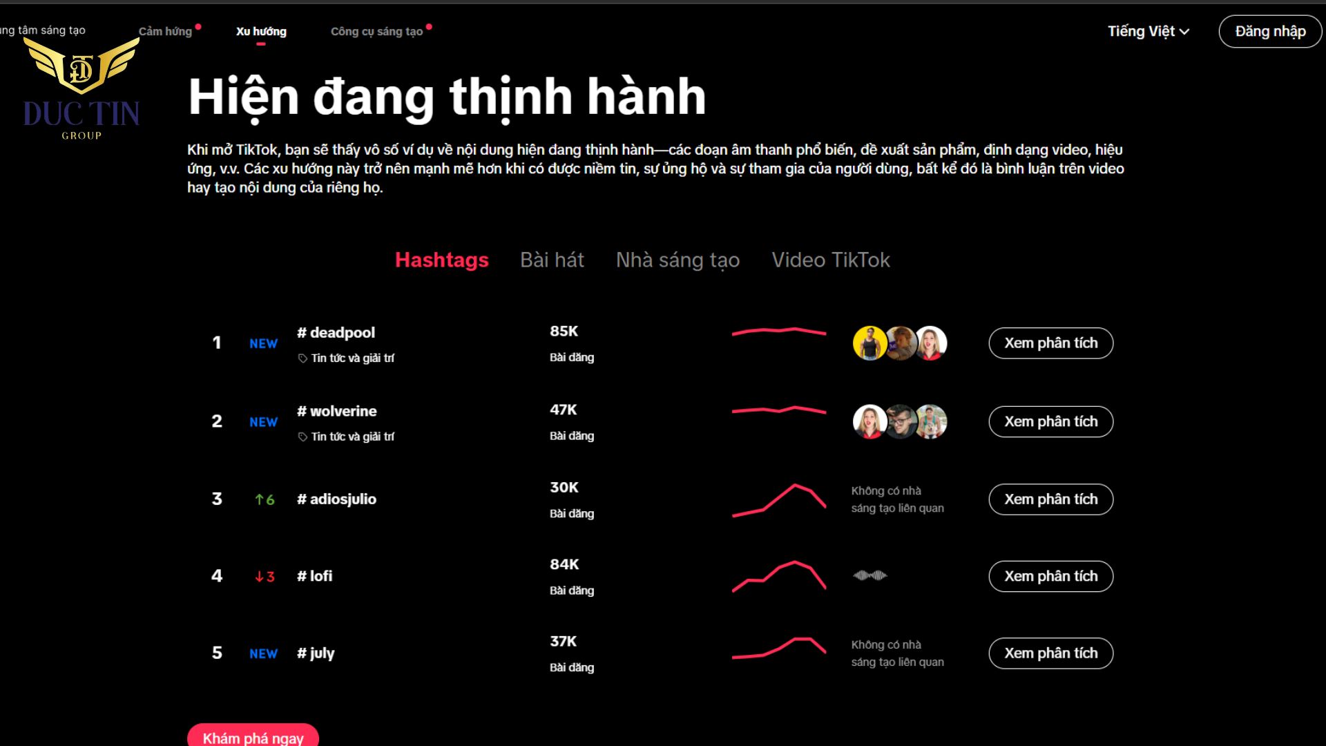 Tiktok Trending giúp bạn cập nhật các xu hướng hot nhất hiện nay